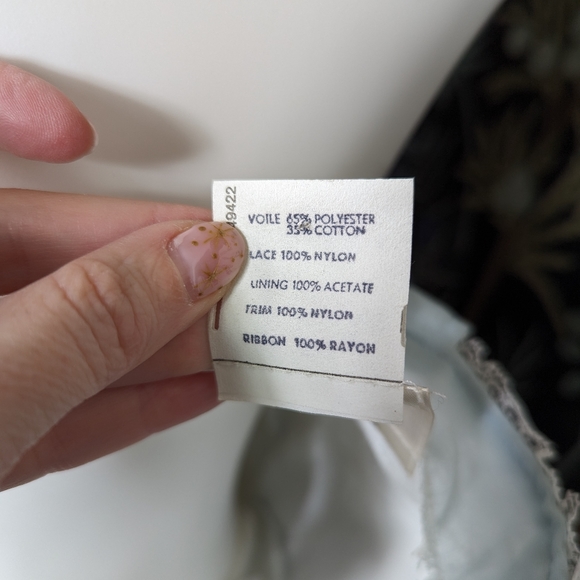 Nwt vintage gunne sax dress baby blue lace maxi xs 0 deadstock 70s 80s 5 - Picture 4 of 9